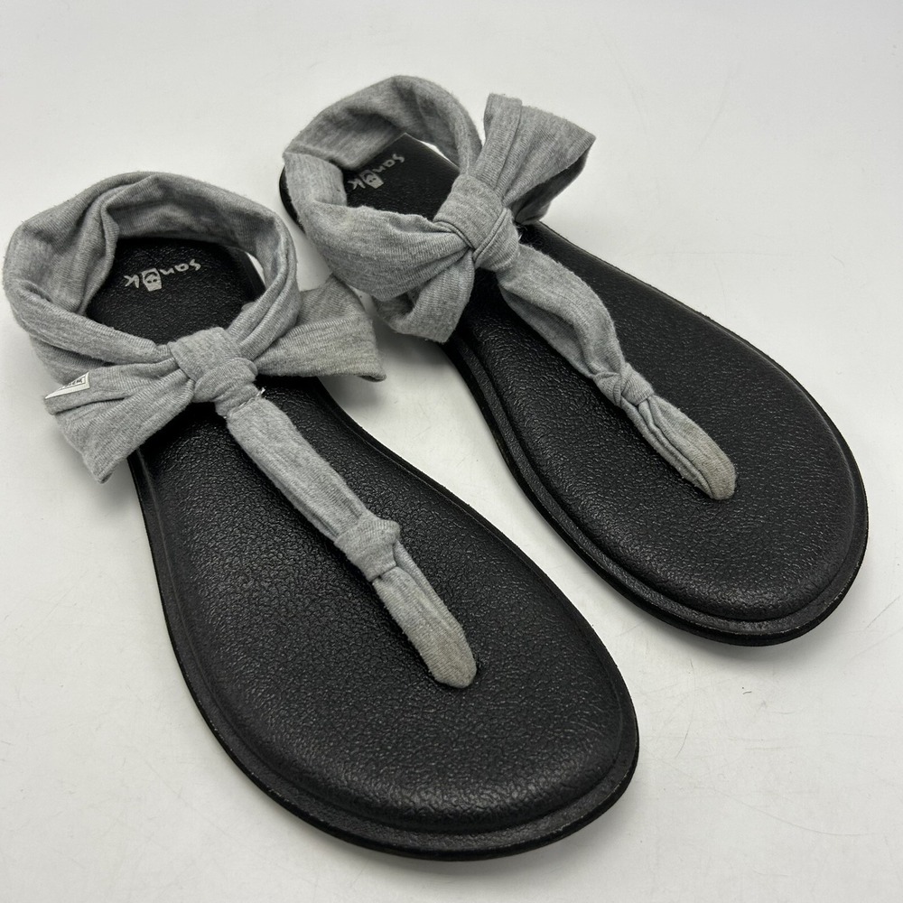 Sanuk Sandals Womens 7 Yoga Mat Sling Grey Sandals 014681 Classic Comfort Casual